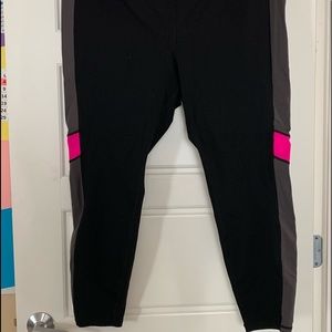 Torrid leggings black/pink full length